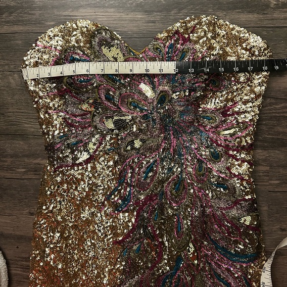 Panoply full Sequenced peacock dress - Picture 7 of 12